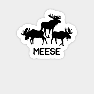 Meese! Funny Moose Lover Shirts Gifts Sticker